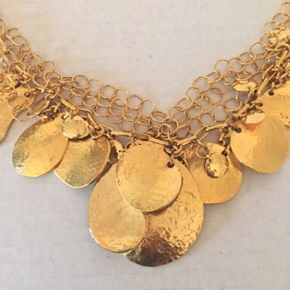 Jose & Maria Barrera gold statement necklace NWT - Picture 3 of 7
